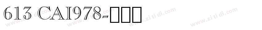 613 CAI978字体转换